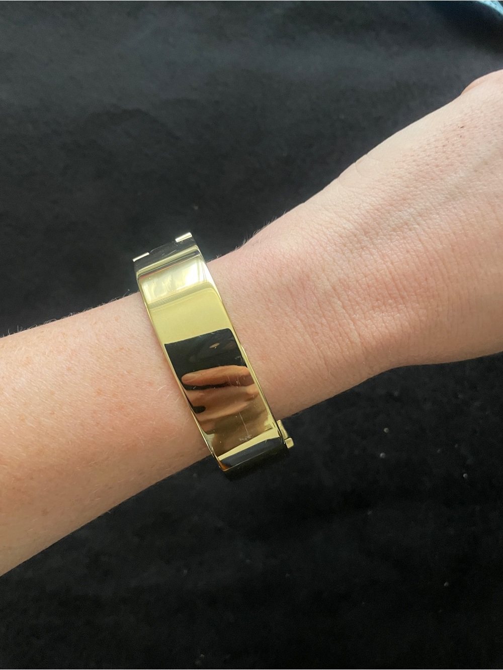 Sleek Gold Tone Cuff Bracelet